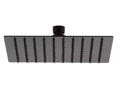 Soffione Doccia Warrior 20X20 Acciaio Inox Quadrato Nero Opaco