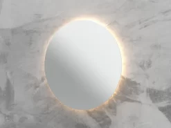 Specchiera Bagno Vanity Retroilluminata Ø80 Con Specchio A Filo Lucido Led