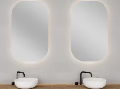 Specchio Bagno Vanity 100x60 Cm Ovale A Led Retroilluminato