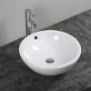 Lavabo Da Appoggio Taro Ø45 H17 In Ceramica Bianco Lucido