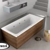 Vasca Idromassaggio Jacuzzi® Silk 170x70 Destra Con 8 Bocchette E Finitura Effetto Legno Dark Oak