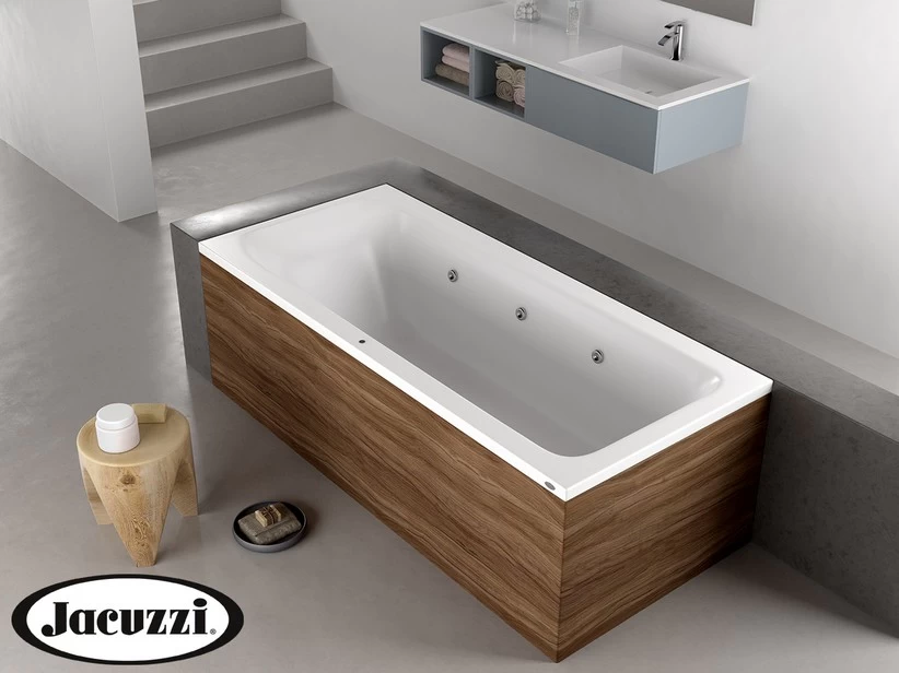Vasca Idromassaggio Jacuzzi® Silk 170x70 Sinistra Con 8 Bocchette E Finitura Effetto Legno Dark Oak 1 Vasca Idromassaggio Jacuzzi® Silk 170x70 Sinistra Con 8 Bocchette E Finitura Effetto Legno Dark Oak